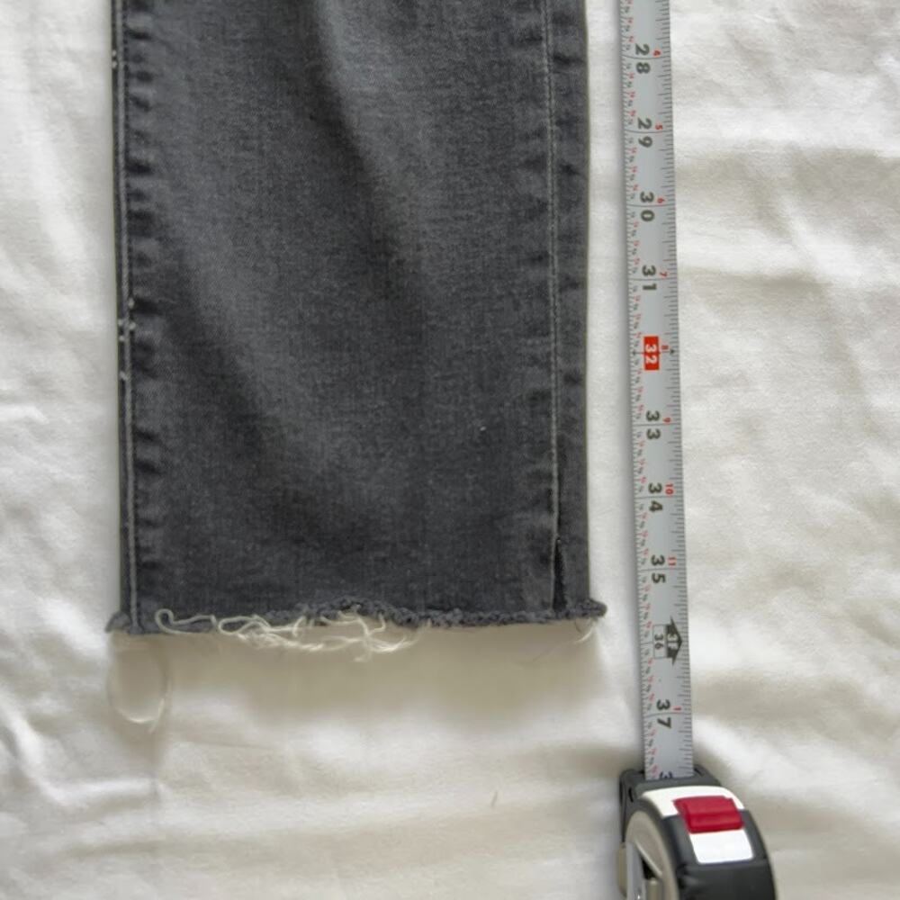 MOTHER The Rascal Ankle Snippet Jeans Sz 27 Stealing Shadows Distressed Denim - Picture 9 of 12
